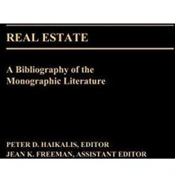Real Estate: A Bibliography of the Monographic Literature