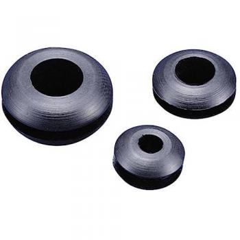 PVC Cable Grommet Open Terminal Ø (max.) 10.5 mm Board Thickness (max.) 3.4 mm Black 100 pcs