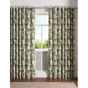 Ted Baker Opal Floral Curtain Set – Light Green, 228 cm Width x 137 cm Drop