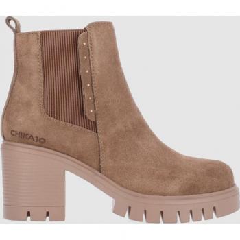 Botines de Mujer Chika10 en Serraje con Tacón Medio
