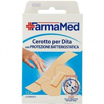 FarmaMed Cerotti per Dita con Protezione Batteriostatica, 12 Pezzi