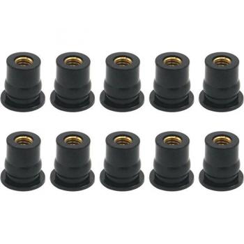 10 Pack M6 6mm Rubber Well Nuts for Fairing
