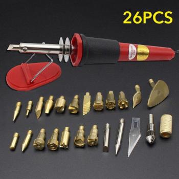 ProPyro 26‑Piece Dual‑Function Soldering Iron System – Gourd, Wood, and Painting Tools