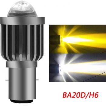 Luces antiniebla LED H4 H6 BA20D para motocicleta