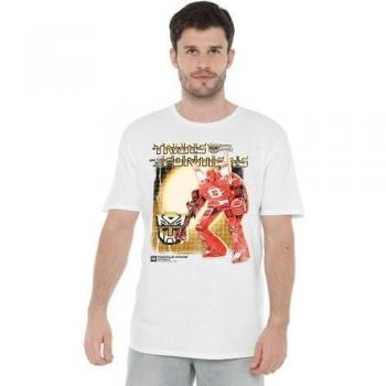 Men’s 4XL White Transformers Rodimus Prime 40th Anniversary T‑Shirt