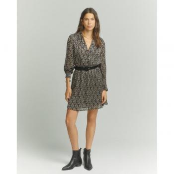 Tintoretto Vestido estampado corto camisero