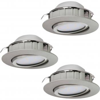 Faretto Incasso Pineda Nichel Satinato 3 Led 4,9W