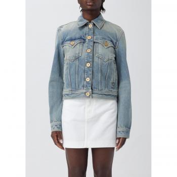Blue Balmain Women's Denim Jacket – Size 38