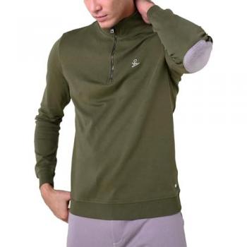 Elbow Patch Half Zip Polo – Enorsia Green 2XL