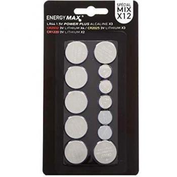 Lot de 12 Piles Bouton