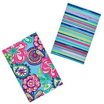 KitchenCraft 'Bright Floral' 100% Cotton Colourful Printed Tea Towels, 70 x 47 cm