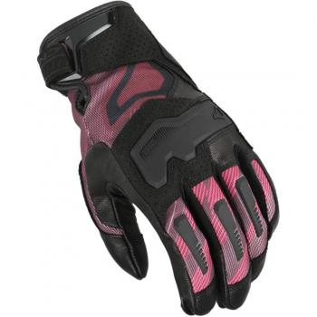 Guanti Donna In Pelle E Tessuto Macna Haros 2.0 Nero Rosso M