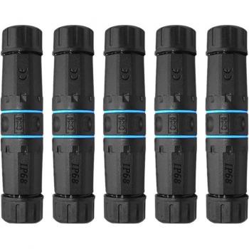 Kit de Conectores RJ45 Cat6 IP68, 5 Unidades, A prueba de Agua