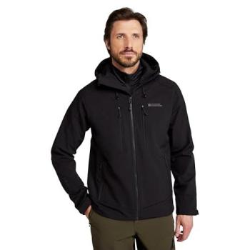 Mountain Warehouse Radius Mens Waterproof Softshell – Black, M
