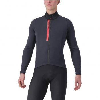 Castelli Entrata AW25 Thermal Jersey – Light Black & Red, Size S