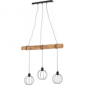 Karou 3-Light Stained Brown Ceiling Pendant