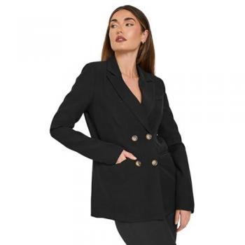 Long Tall Sally Black Double Breasted Jacket Damen