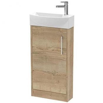 Juno Compact Left-Hand Cloakroom Vanity Unit with Basin