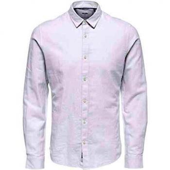 ONLY & SONS Langarmhemd »ONSCAIDEN LS SOLID LINEN SHIRT NOOS«  White  N-Gr White