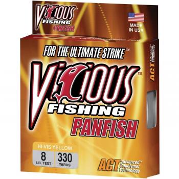 Vicious Fishing Línea PYL8 330 Yard Panfish Amarilla 8 Lb