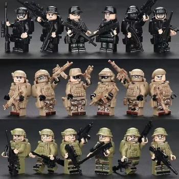 Blocs de construction SWAT – Police mini-figurine, 18 pièces, type A