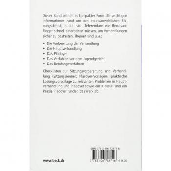 Sitzungsdienst des Staatsanwalts: Vorbereitung, Verhandlung, Plädoyer