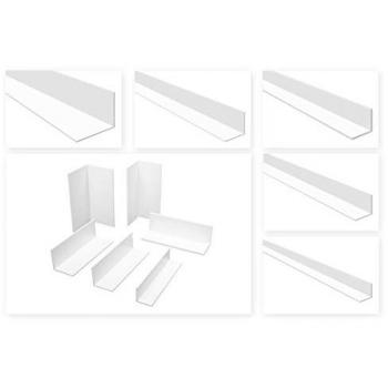 Gleichschenklige PVC Winkelleiste weiß 2m