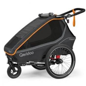 Qeridoo Kidgoo 2 FIDLOCK Edition rimorchio bici per bambini arancione