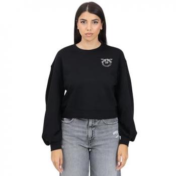 Felpa con Strass Pinko Nero Taglia M