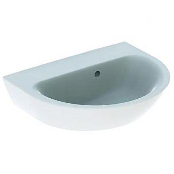 Geberit Renova Handwaschbecken 50 cm, weiß, ohne Hahnloch, mit Überlauf