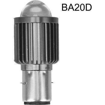 Motorrad LED Scheinwerfer Motte4 BA20D mit CSP Objektiv, Nebellicht, ATV Zubehör, Weiß-Gelb