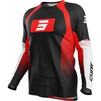 Uniforme Motocross Shot Draw Instinct Camiseta Negra-Roja XL
