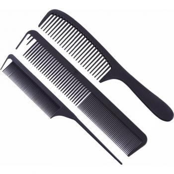 3‑Piece Black Carbon Combs