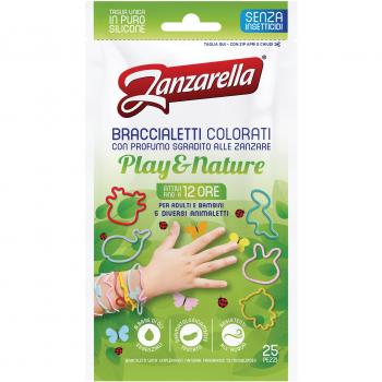 Zanzarella Braccialetti Colorati Anti-Zanzare Play & Nature 25 Pezzi