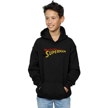 DC Comics Boy’s Crackle Star Hoodie – Black (12‑13)