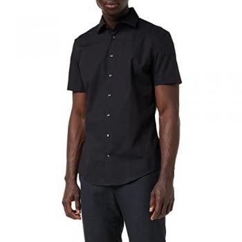 Slim Fit Kurzarm Hemd Business Kentkragen Uni
