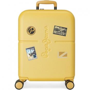 Pepe Jeans Valigia Gialla A Rotelle 55 Cm