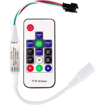 WS2811/WS2812B Wireless RF LED RGB Controller with 300 Changes