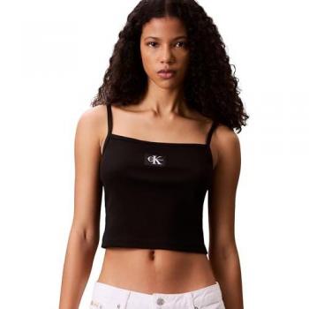 Bretelles tissées étiquette noir Calvin Klein Jeans
