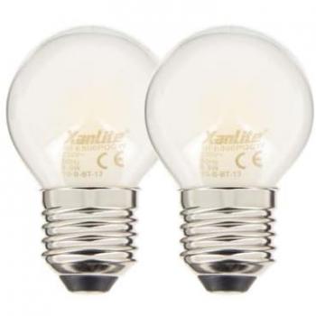 Xanlite 2‑Pack Filament LED P45 Opaque, 806 Lumen, 9W, 4000K, Blanc Neutre, Boulon E27