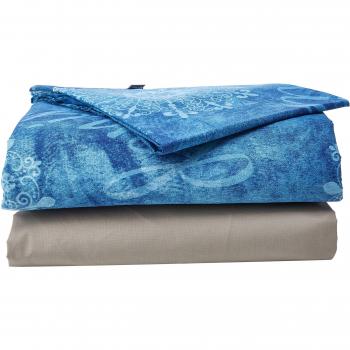 Gale Hayman Stylish Nordic Bed Sheet – Royal Blue – Superior Fabric – 180×205×5 cm