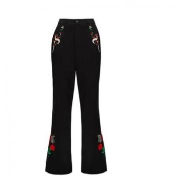 Hellbunny Hosenmodell „Viva Maria Black“ – Schwarz, L – Poly 70 %, Viskose 27 %, Elas 3 %, Baumwolle
