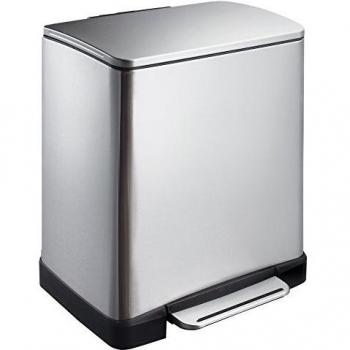 Acciaio Inox EcoCube 19L Pattumiera a Pedale Argento