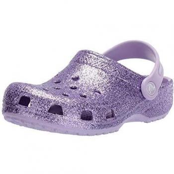 Crocs Unisex-Kinder Classic Glitter Clog K Schuhe Sportschuhe Sport, Lavender