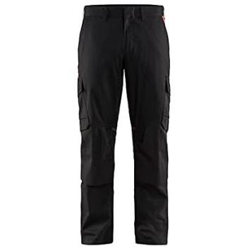 Pantalon de travail robuste avec genouillères D92 noir et rouge