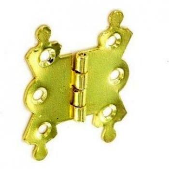 Securit Fancy Hinges Steel Brass Plated 40mm