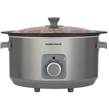 Morphy Richards 461014 Sear & Stew 6.5L Aluminium Slow Cooker.( USED TWICE)
