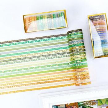 20 Rolls Gold Foil Decorative Washi Tape Set