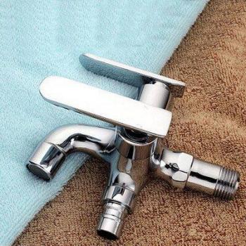 Chrome Wall Mounted Dual Handle Water Tap with Half Inch Thread L17090