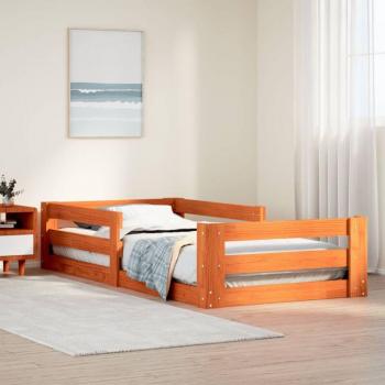 Caisse à couette en pin massif, teinte marron cire – 100x200 cm
